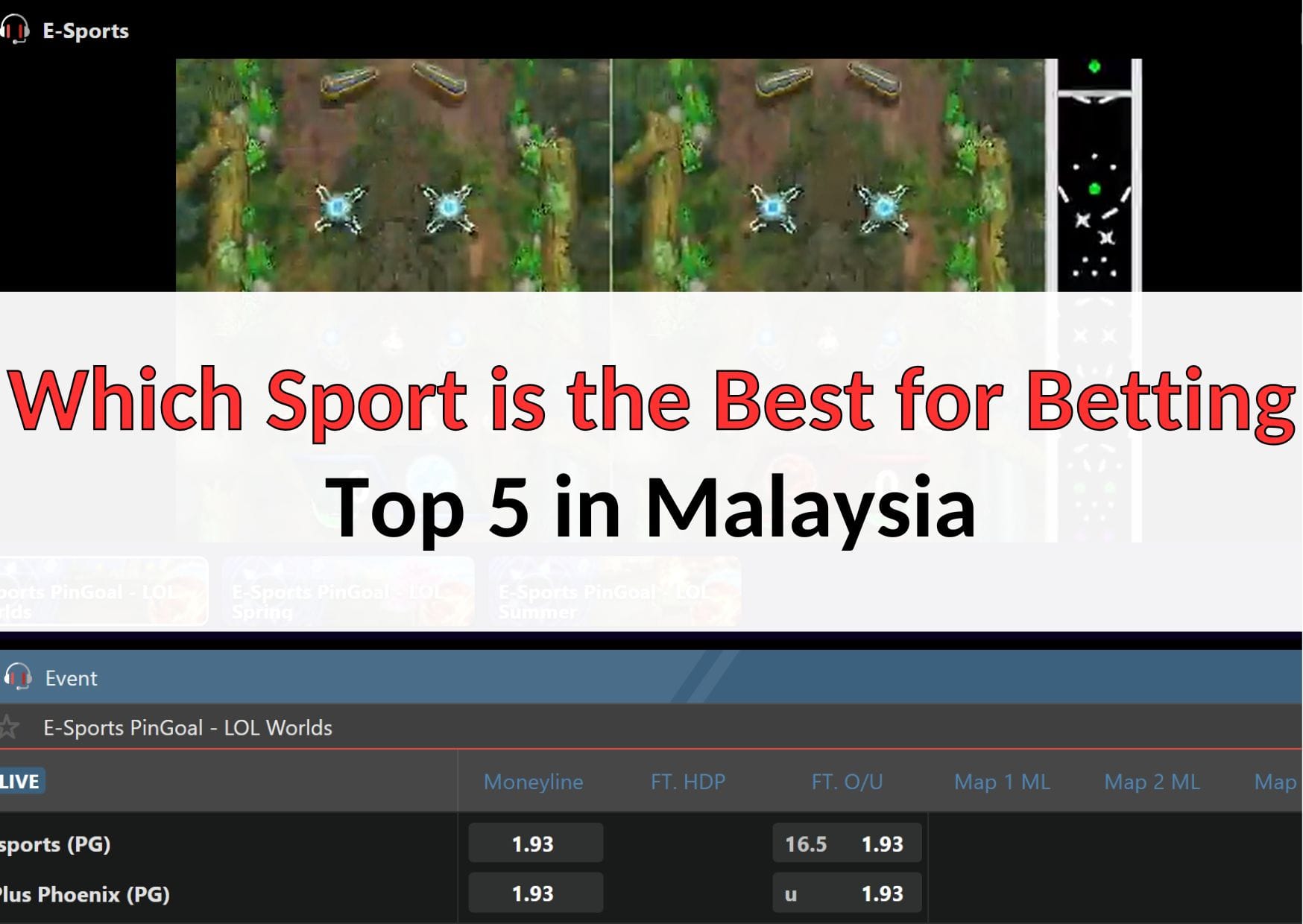 Which Sport is the Best for Betting - Top 5 in Malaysia