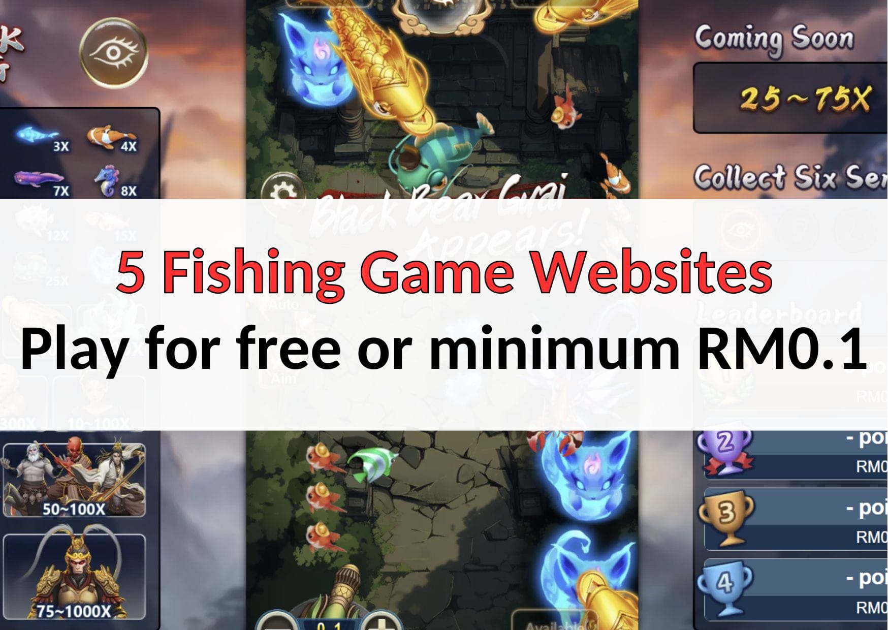5 Fishing Game Websites - Play for free or minimum RM0.1