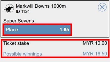 horse race betting odds example 1
