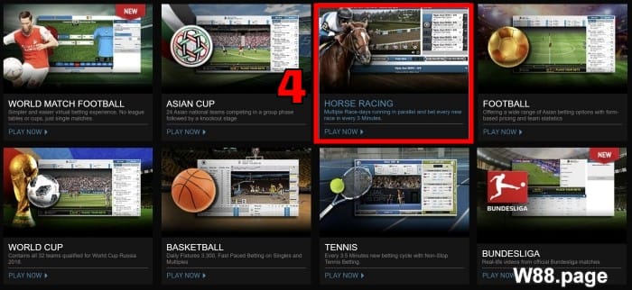 horse race betting online wager for low stakes at w88
