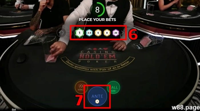 how to play 5 card poker bet on poker step 3