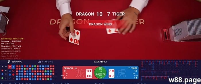 how to win dragon tiger bet with low stakes at w88 casino