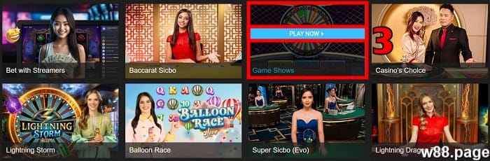 how to play crazy time step 2 select game shows