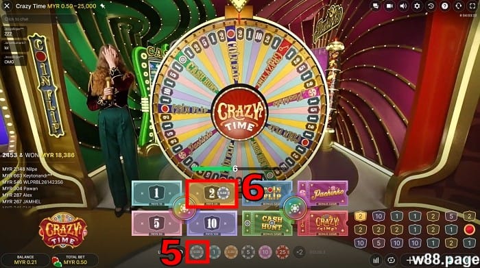 how to play crazy time step 4 place a bet