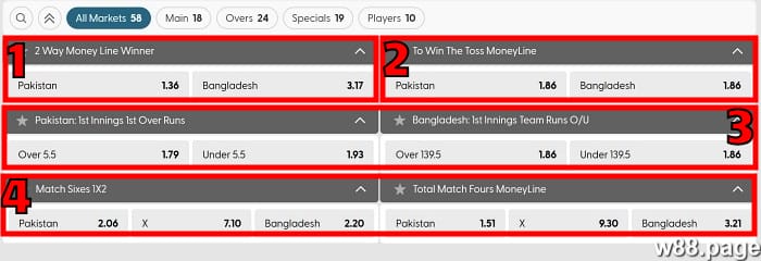 cricket betting markets beginner level bets