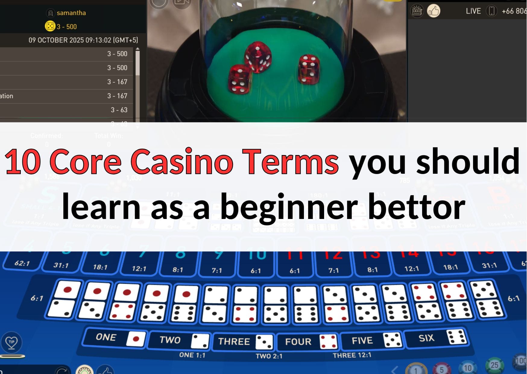 core casino terms