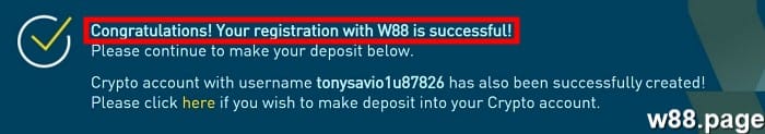 w88 register a successful account within 2 minutes