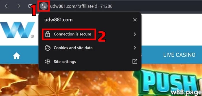 w88 register check for secure connection