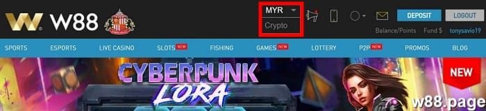 w88 register switch to crypto account instantly