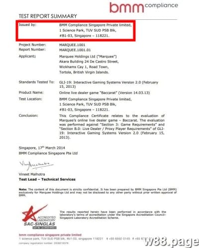 w88boleh bmm compliance license