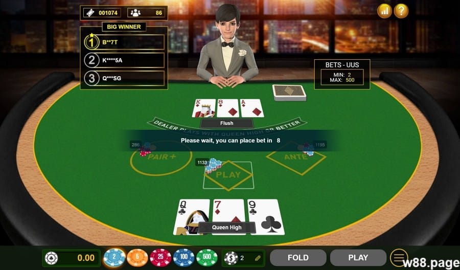 w88 poker play virtual poker