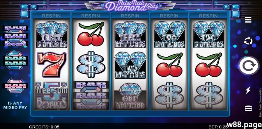 w88 slots online retro reels diamond blitz