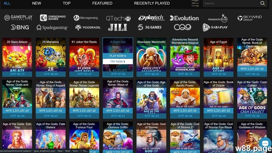 w88 slots online review