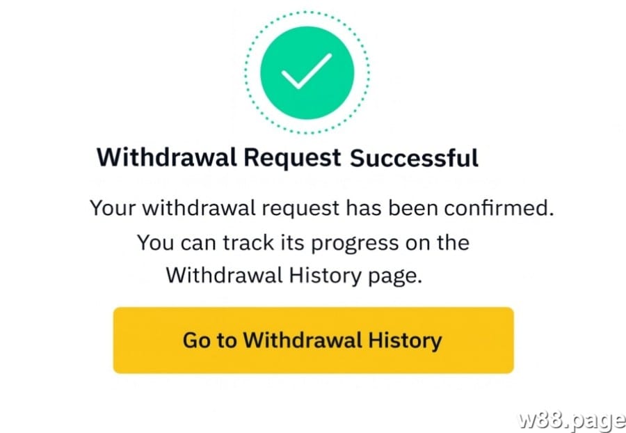 w88 withdrawal process for successful withdrawals