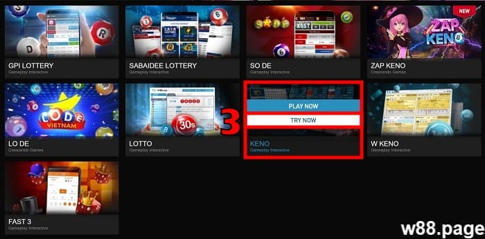 play keno online for free step 2