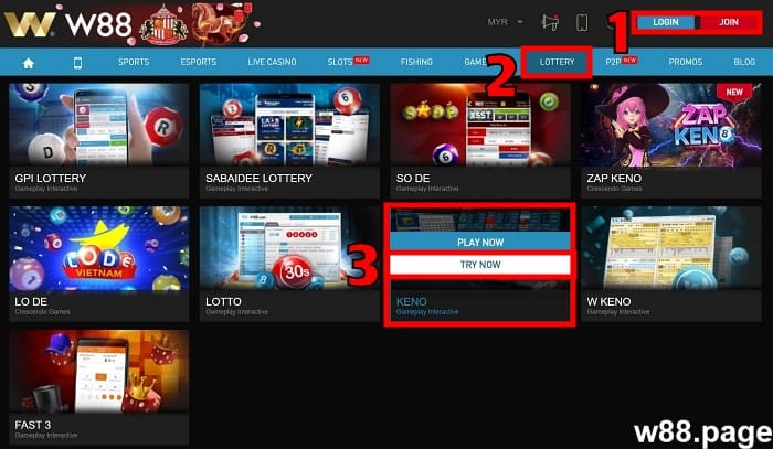 play power keno online free step 1