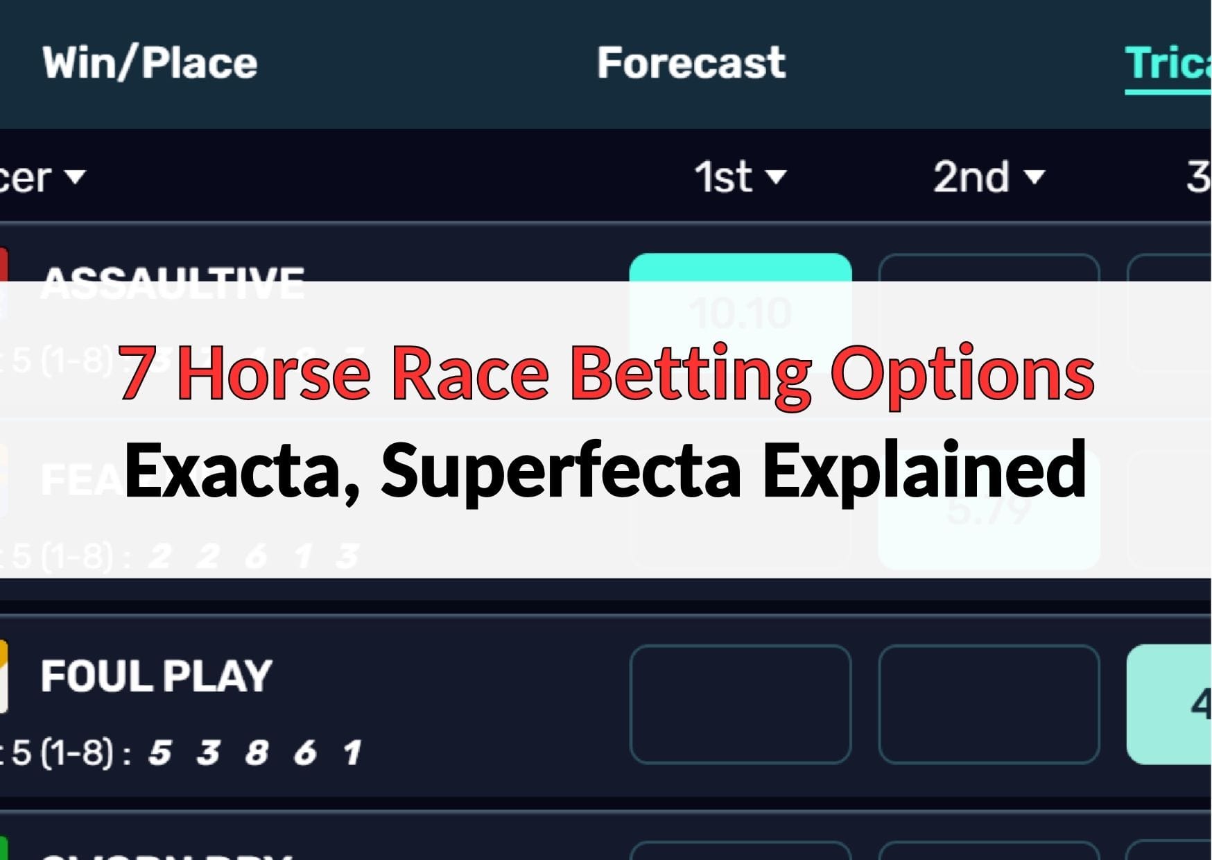 7 horse race betting options