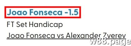what is set handicap in tennis betting example 1