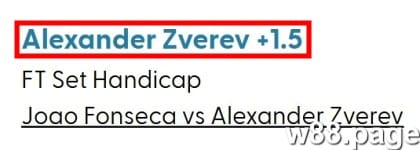 what is set handicap in tennis betting example 2