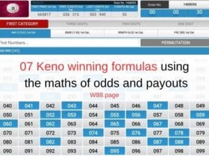 07 Keno winning formulas using the maths of odds and payouts 07 Keno winning formulas using the maths of odds and payouts