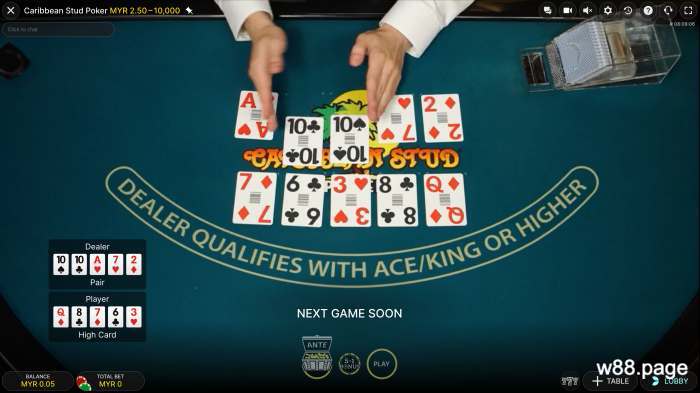 caribbean-stud-poker-online-at-w88-casino