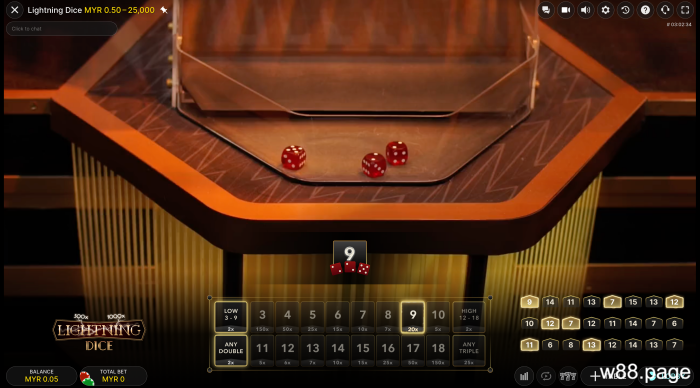 evolution-lightning-dice-game-show-at-w88-malaysia