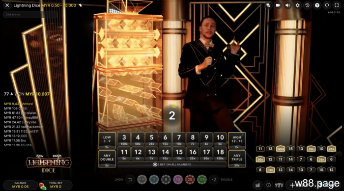 lightning-dice-game-show-by-evolution-at-w88-online