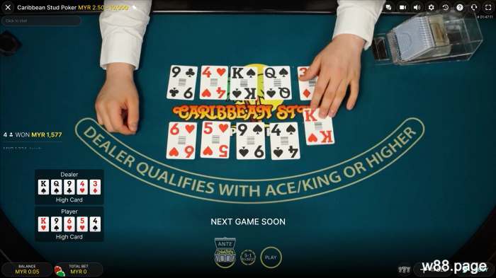 poker-online-w88-caribbean-stud-evolution-malaysia