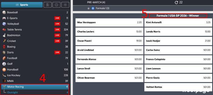 select-formula-1-match-bet-on