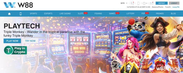 top-playtech-slot-game-at-w88